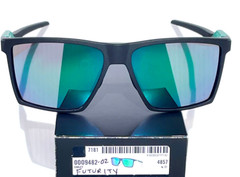 NEW Oakley FUTURITY SUN Satin Black PRIZM Jade Mirror Lens Sunglass 9482-02