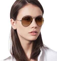 Ray-Ban RB3025 004/51 58 Aviator Gunmetal / Light Brown Gradient NEW w/ Tags