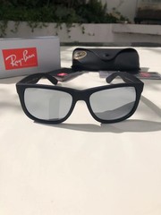Ray-Ban RB4165 622/T3 Rubber Black/Mesmer Silver Mirrored Polarized Sunglasses