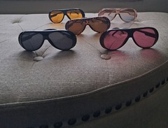 5 Pair Of Aviator Sunglasses Multicolor