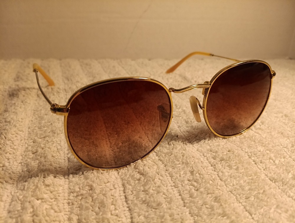 Ray Ban Sunglasses Round Metal RB3447 Gold Frame Rose Gradient Lens 029 50[]21