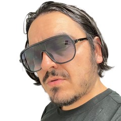 Sunglasses Men’s Fashion Oversized Black Frame Designer Shades Retro Street Wear