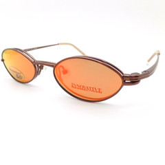Revolution Innovative Kids Clip On REK001 Latte Orange Mirror 44mm New Authentic