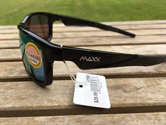 Maxx HD Sunglasses Retro 2.0 Polarized Black Smoke Lens Mirrored Blue 57588