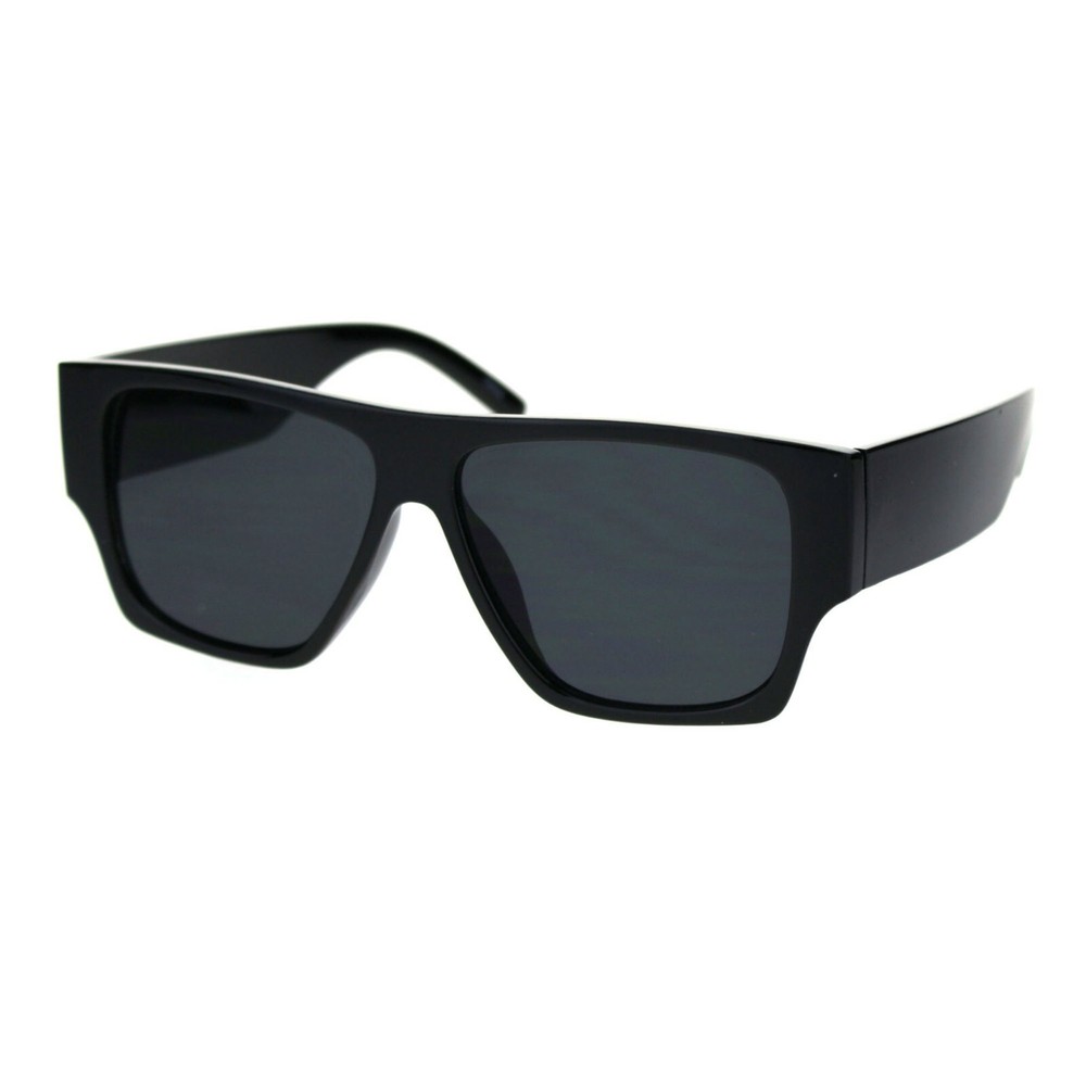 Men’s Square Frame Sunglasses Thick Temples Stylish Modern Shades UV400