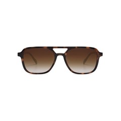 Retro Aviator Sunglasses for Women Men,Trendy Rectangle Womens Mens Shades Brown