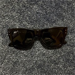 Ray-Ban RB0840-S Mega Wayfarer Polarized Sunglasses Black/Gray 52-21 145mm