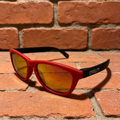 Oakley Frogskins OO9245 Sunglasses Red/Black Frame Ruby Lenses