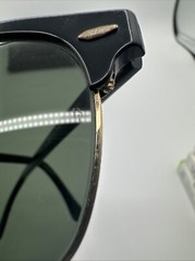 Vintage B L Ray Ban Club master W0365 Black Gold Made In USA