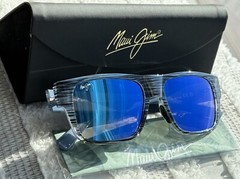 Maui Jim Keahi MJ 873 03 Blue Stripe Frame + Blue Hawaii Polarized Lenses