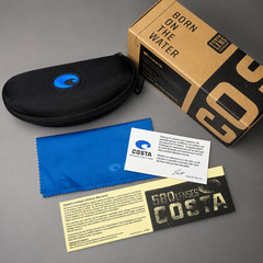 New In Box Costa Del Mar Crystal Blue Mirror 580P Polarized Sunglasses UV