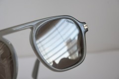 ZEGNA Round SUNGLASSES 51mm EZ 0241 Gray/Tan mirrored solid Made in Italy $465