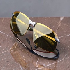 Set Of 2 Pairs Night Vision Polarized Tac Sunglasses Driving Day Night Glasses