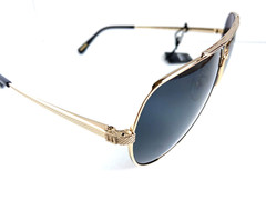 New Polarized Dunhill SDH007 300P Gold Pilot 63mm Men’s Sunglasses Italy
