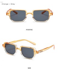 Rectangle Candy Color Sunglasses Gradient Lens UV400 Unisex Beach Party Wear