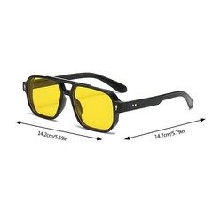 Fashion Square Sunglasses, Vintage Retro Rectangle Sunglasses for Men and Women
