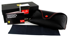 Ray Ban RB3789M SCUDERIA FERRARI Polished BLACK/RED Sunglasses