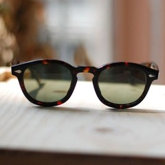 Vintage polarized sunglasses mens Johnny Depp glasses tortoise G15 green lenses