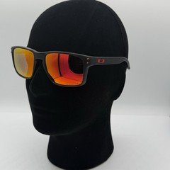Oakley Holbrook Sunglasses Matte Black Frame | Fire Red Polarized Lens NEW
