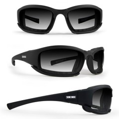 Epoch Hybrid Padded Motorcycle Glasses Transitional Lenses Clear to Smoke