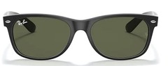Ray-Ban New Wayfarer Classic Matte Black / Green 58 mm Sunglasses RB2132 622 58