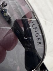 Tommy Hilfiger Unisex 135mm Aviator Sunglasses Metal Frames Black Lens
