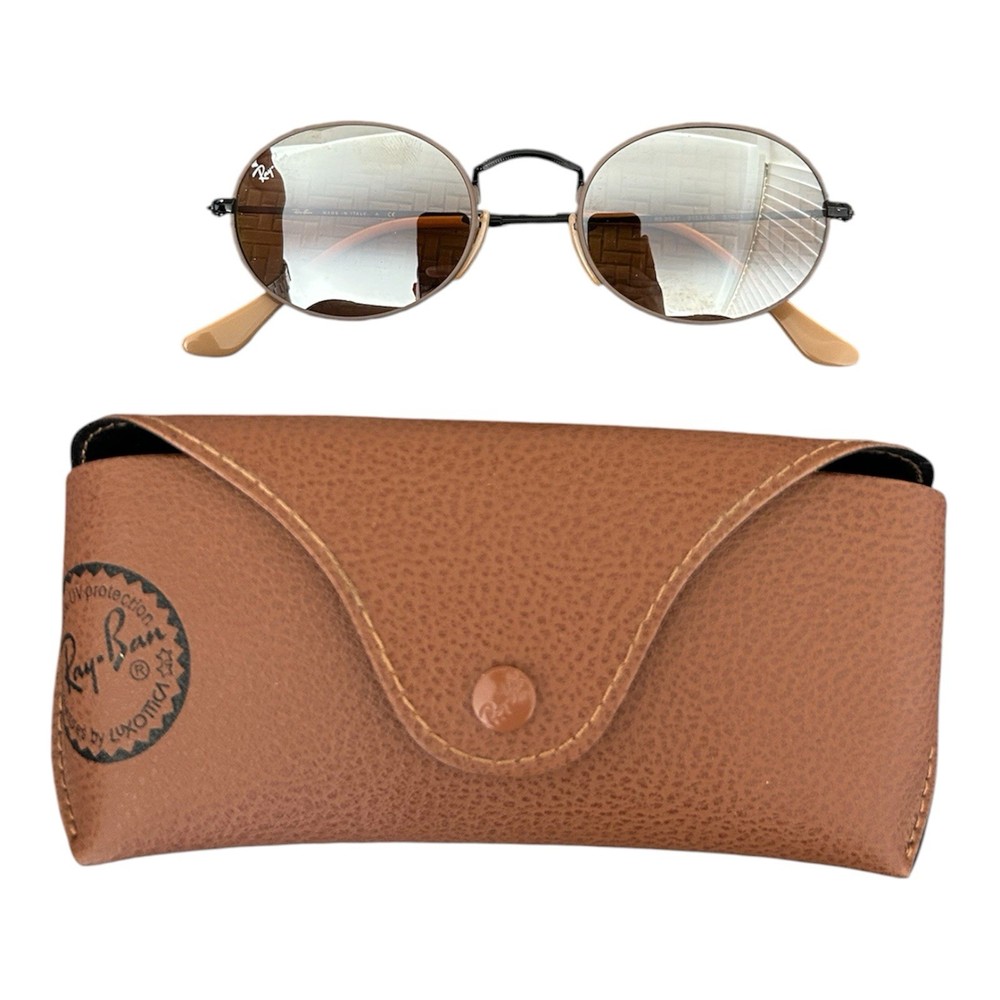Ray-Ban Sunglasses RB3547 51-21 Round Polished Gold Metal Arista G-15 Violet