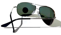NEW Ray Ban Polished Gunmetal POLARIZED Green lens Sunglass RB 3293 004/9A