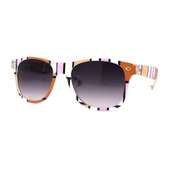 Hipster Geometric Art Print Horn Rim Sunglasses