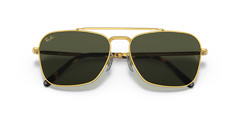 Ray-Ban New Caravan Polished Gold/Green Classic 58mm Sunglasses RB3636 919631 58