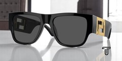 VERSACE VE4403 GB1 87 Black Dark Grey 57 mm Men’s Sunglasses