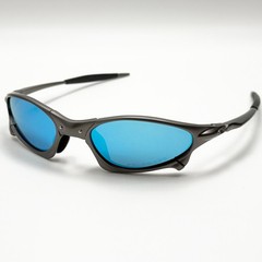 Oakley Penny X-Metal Sunglasses Gunmetal Frame Ice Blue Lens Y2K New
