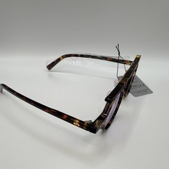 Men’s Round Tortoiseshell Brown Plastic Sunglasses Purple Plastic Lenses UV400