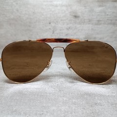 Ray-Ban B&L Outdoorsman Tortoise Turtle USA Vintage 58/14 Mint