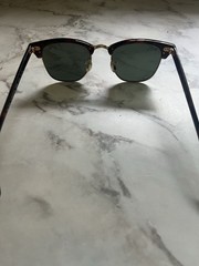 Ray-Ban RB3016 Clubmaster Tortoise/Brown Green Tinted Glass Lenses 51-21 145