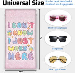 Soft Sunglasses Eyeglass Glasses Case,7×3.5inch Portable PU Leather Squeeze Top