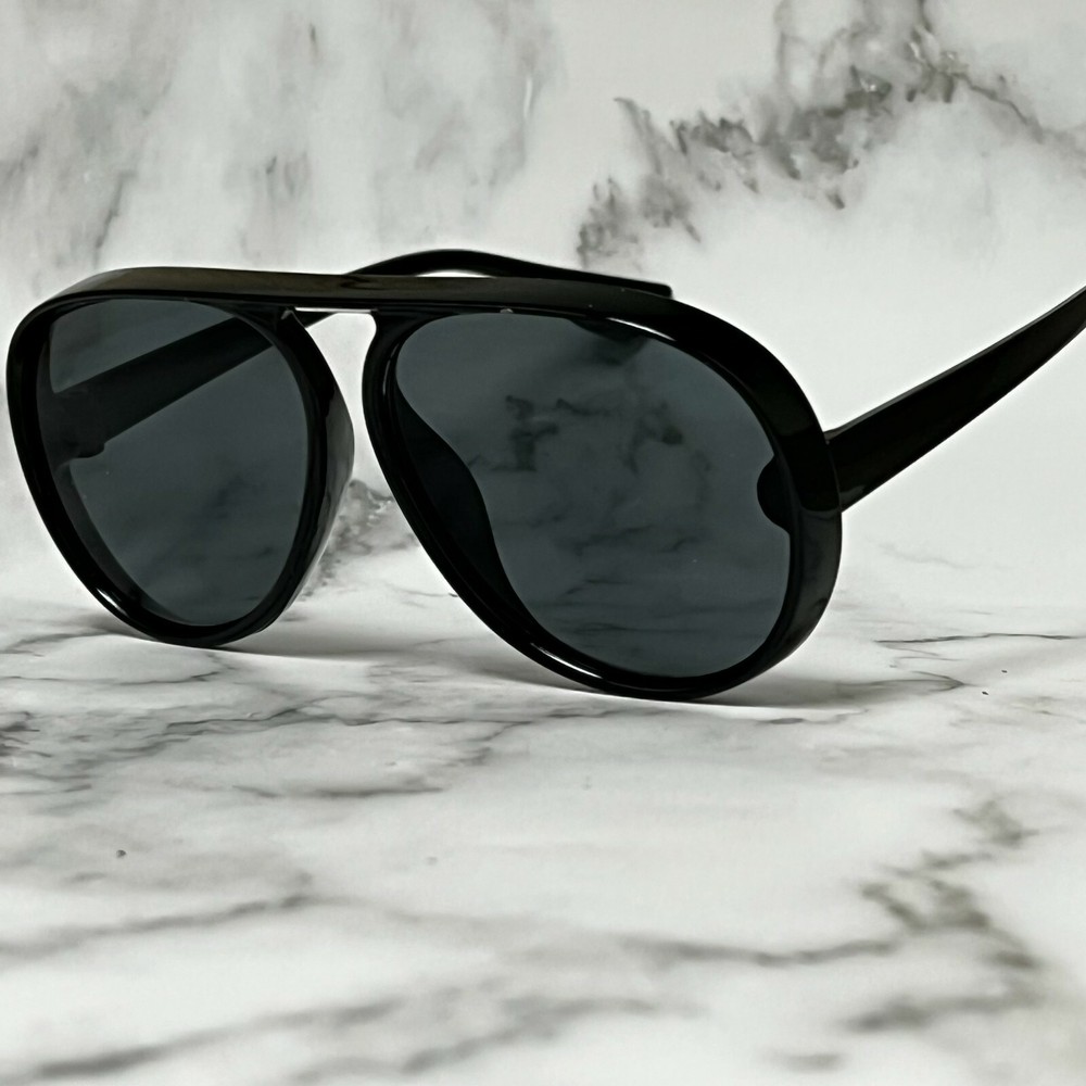 Men Women Sunglasses Round One Designer Flat Top Celebrity Fashion Thick Frame