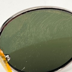Byblos 570-S Oval Sunglasses Gold Tone Metal Green Lenses Made in Italy Small
