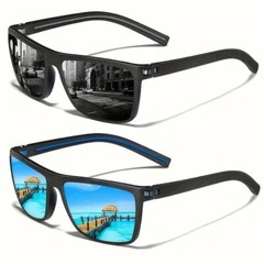Square Polarized Sunglasses Men and Women Lightweight Frame Sun Glasses UV400