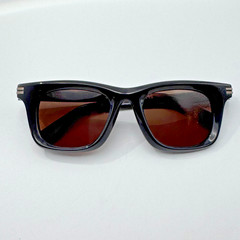 Ermenegildo Zegna Sunglasses EZ0270-F 20E Black Square Frame Brown Lens 52mm New