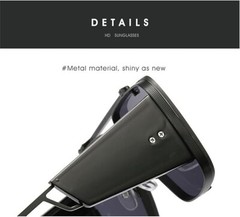 Oversized Square Pilot Style Sunglasses Metal Retro Rimless Men Women Fashion
