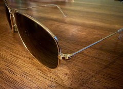 Ray-Ban Cockpit Unisex Aviator Sunglasses, Gold & Brown – RB3362 001 59-14 GREAT