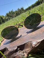 Vintage 90’s Ray-Ban Sunglasses RB3547 Round Oval Polished Gold Tone Metal Frame