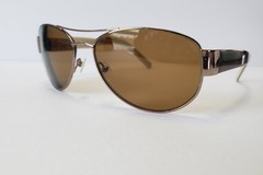 Kirkland Signature Men’s Aviator Sunglasses Tinted Brown Lens Brown Frame 135mm