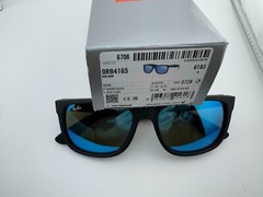 RAY-BAN JUSTIN RB4165 622/55 RUBBER BLACK BLUE FLASH MIRROR SUNGLASSES 54MM NEW