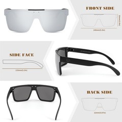 Men Women Sunglasses Polarized Oversized Square Vintage Cycling Running Fishi…
