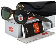 Ray-Ban New Wayfarer Tortoise l Polarized Green Classic G-15 RB2132 902/58 58mm