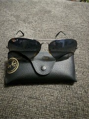 Ray-Ban RB3025 Aviator Large Metal Polarized Sunglasses Black 62mm Italy