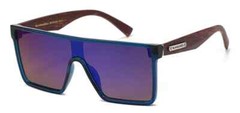 Gangster Flat Top Large Square Sunglasses OG FASHION Style Black Blue Mirror Len