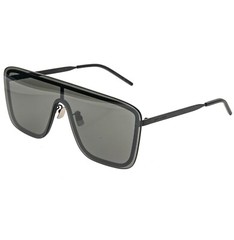 SAINT LAURENT 364 MASK YSL SL364 003 Black Silver Mirror Unisex Shield Sunglass